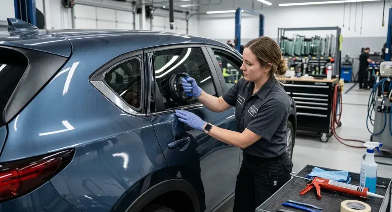 Vehicle glass repair at LaPlace Glass Works