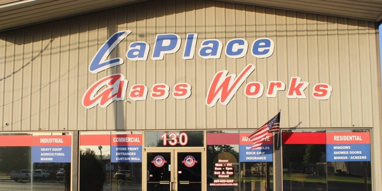 Commercial safety glass installed by LaPlace Glass Works