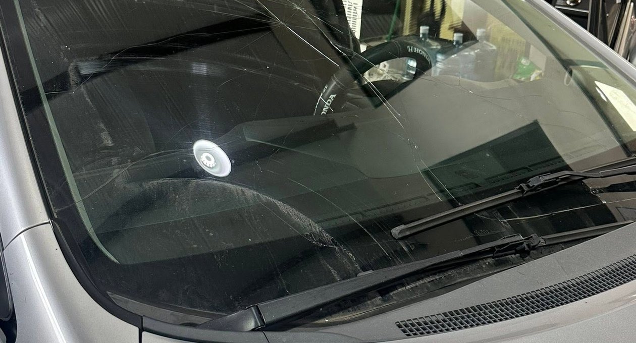 Bullseye chip repair by LaPlace Glass Works