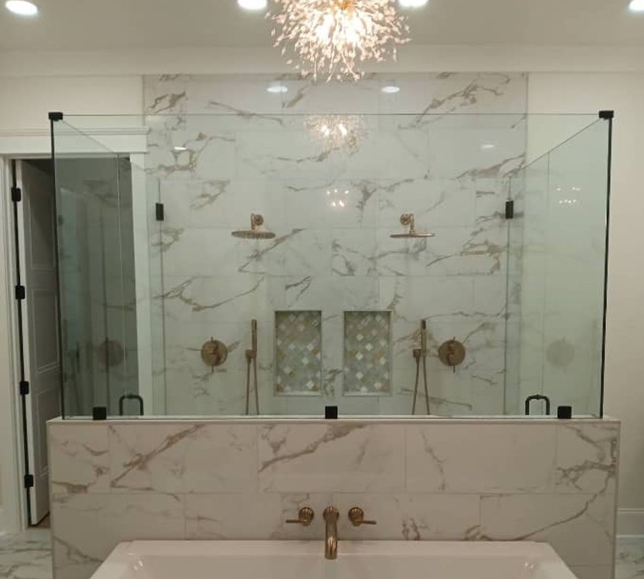 Interior glass installation project